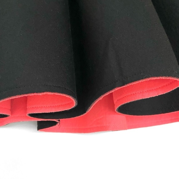 DE PHILO High Waisted Mini Neoprene Scuba Skater Skirt - Picture 2 of 5